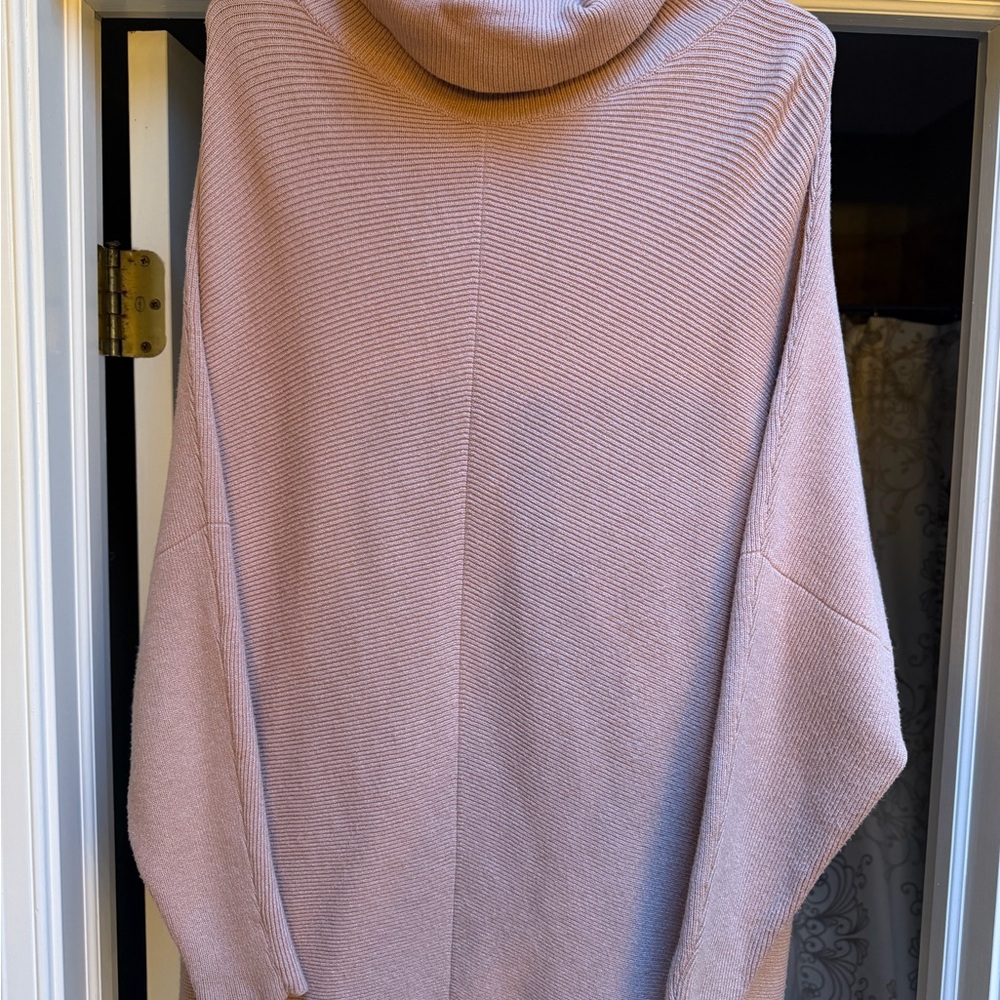 Elegant Women's Cowl Neck Sweater in Mauve